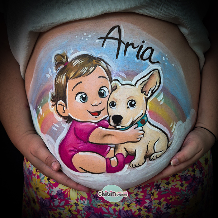 belly painting-elda-petrer-bebé